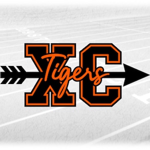 Sports Clipart: Black Cross Country Varsity Letters 