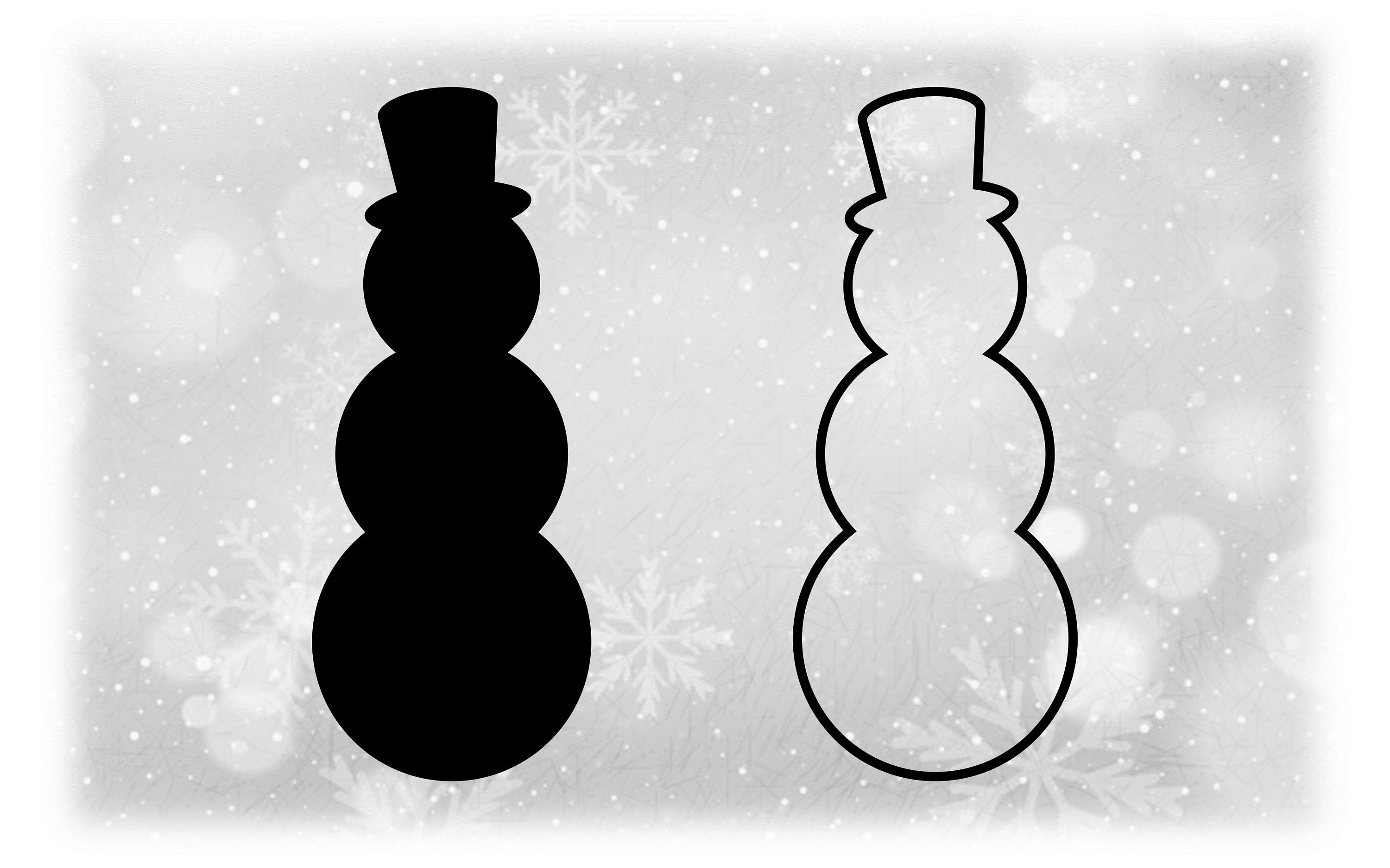 clipart snowman outline paper