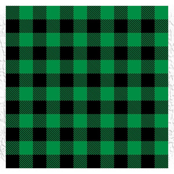 Shape Clipart: Black / Green Buffalo Plaid Checks Pattern Background - Green Solid with Black Checkered Overlay Digital Download SVG & PNG