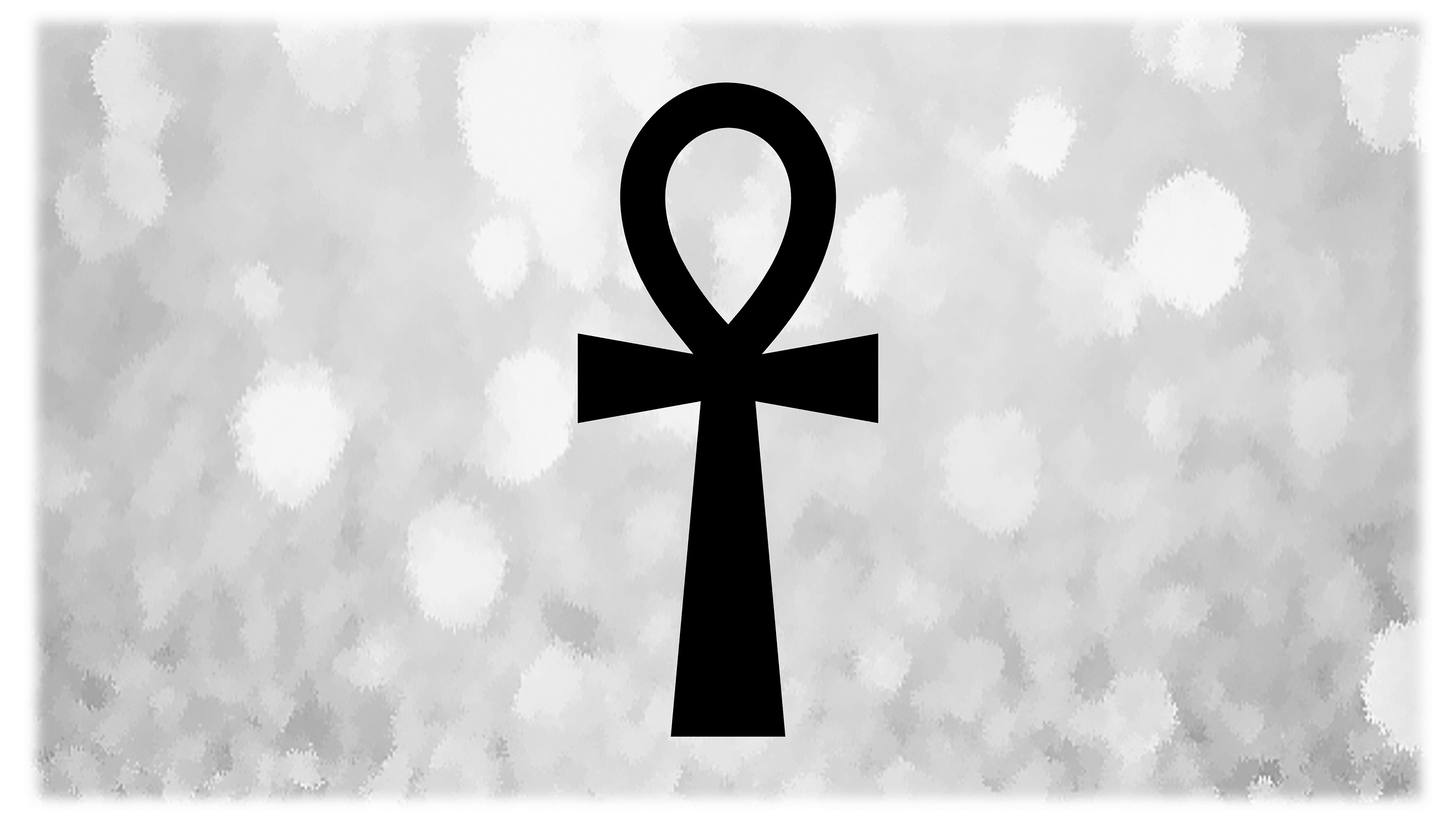 Shape Clipart: Black Ankh or Cross With Tear-shaped Loop 