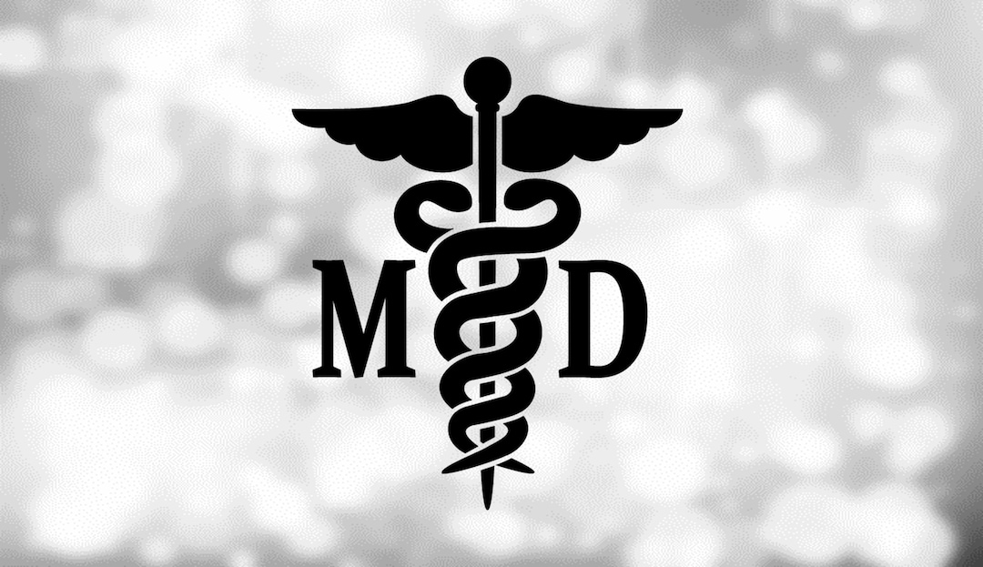 Medical Clipart: Black Medical Caduceus Symbol Silhouette W/ Letters ...