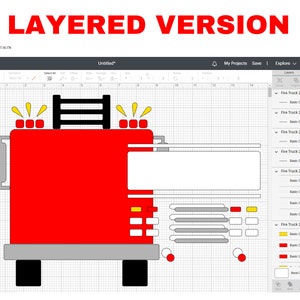 Shape Clipart: Colored Name Frame Fire Engine or Truck Emergency ...