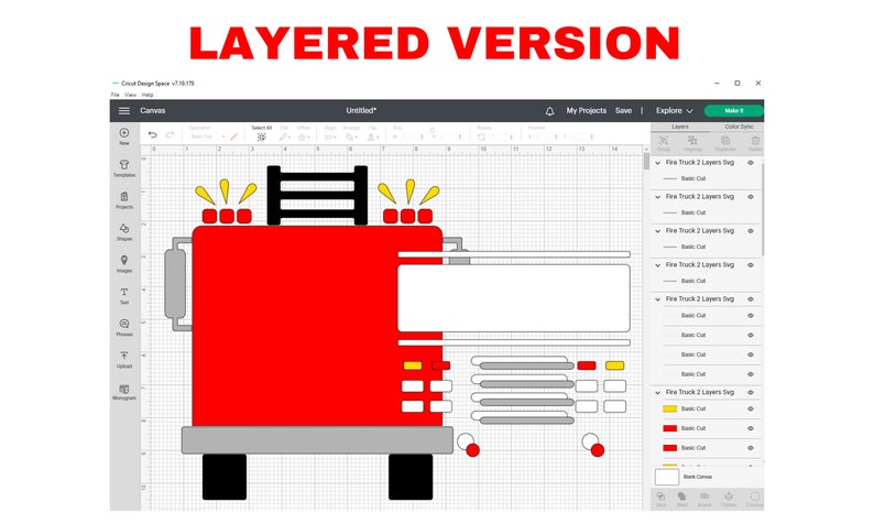 Shape Clipart: Colored Name Frame Fire Engine or Truck Emergency ...