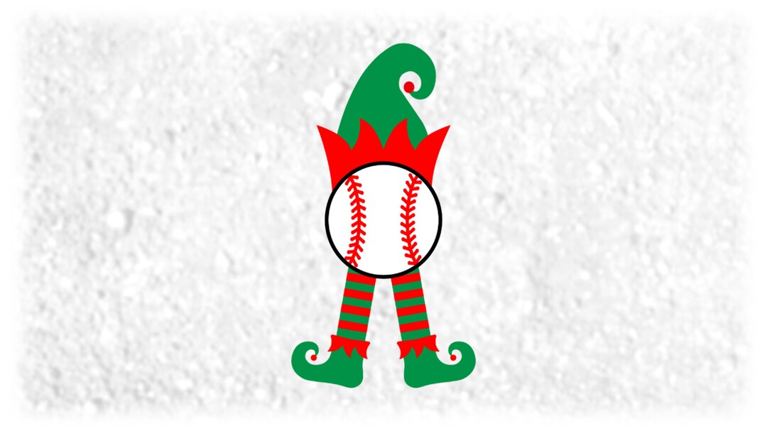 Holiday Clipart: Black on Red/white W/ Red on Green Baseball Elf With ...