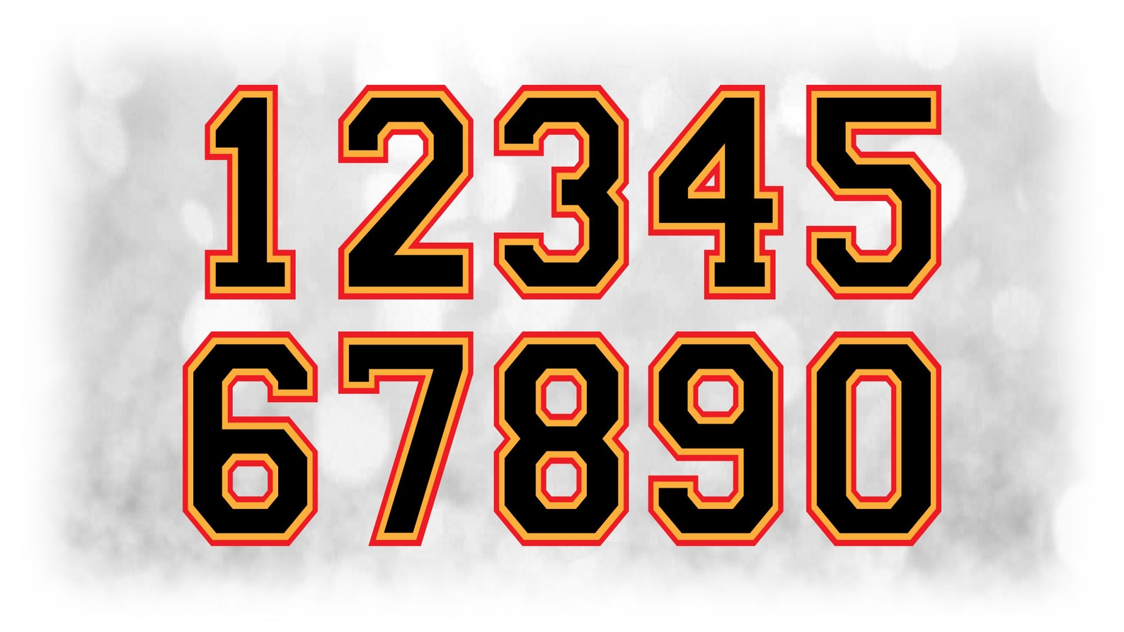 Sports Clipart Jersey Number Templates Grouped on Single Etsy