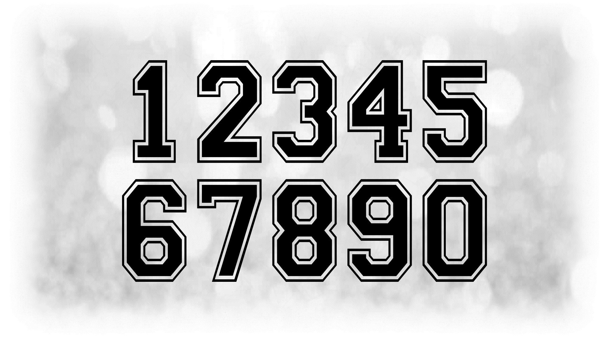 Sports Clipart: Jersey Number Templates Grouped on ONE Single | Etsy