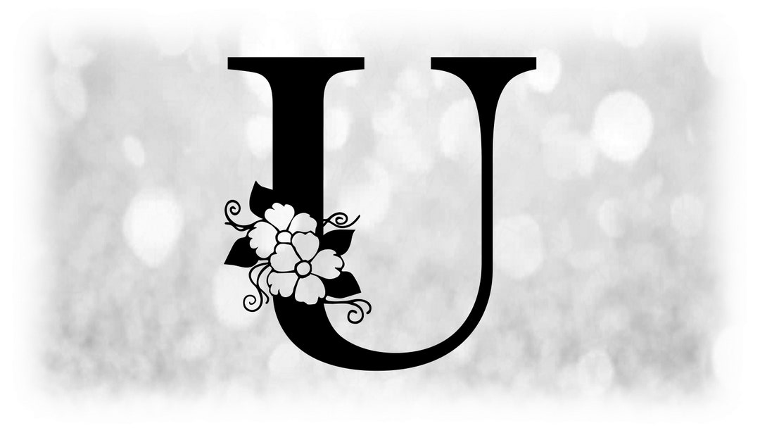 Word Clipart: Black Formal Capital Letter 