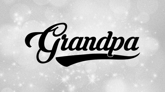 Family Clipart Grandfathers: Simple Word grandpa - Etsy