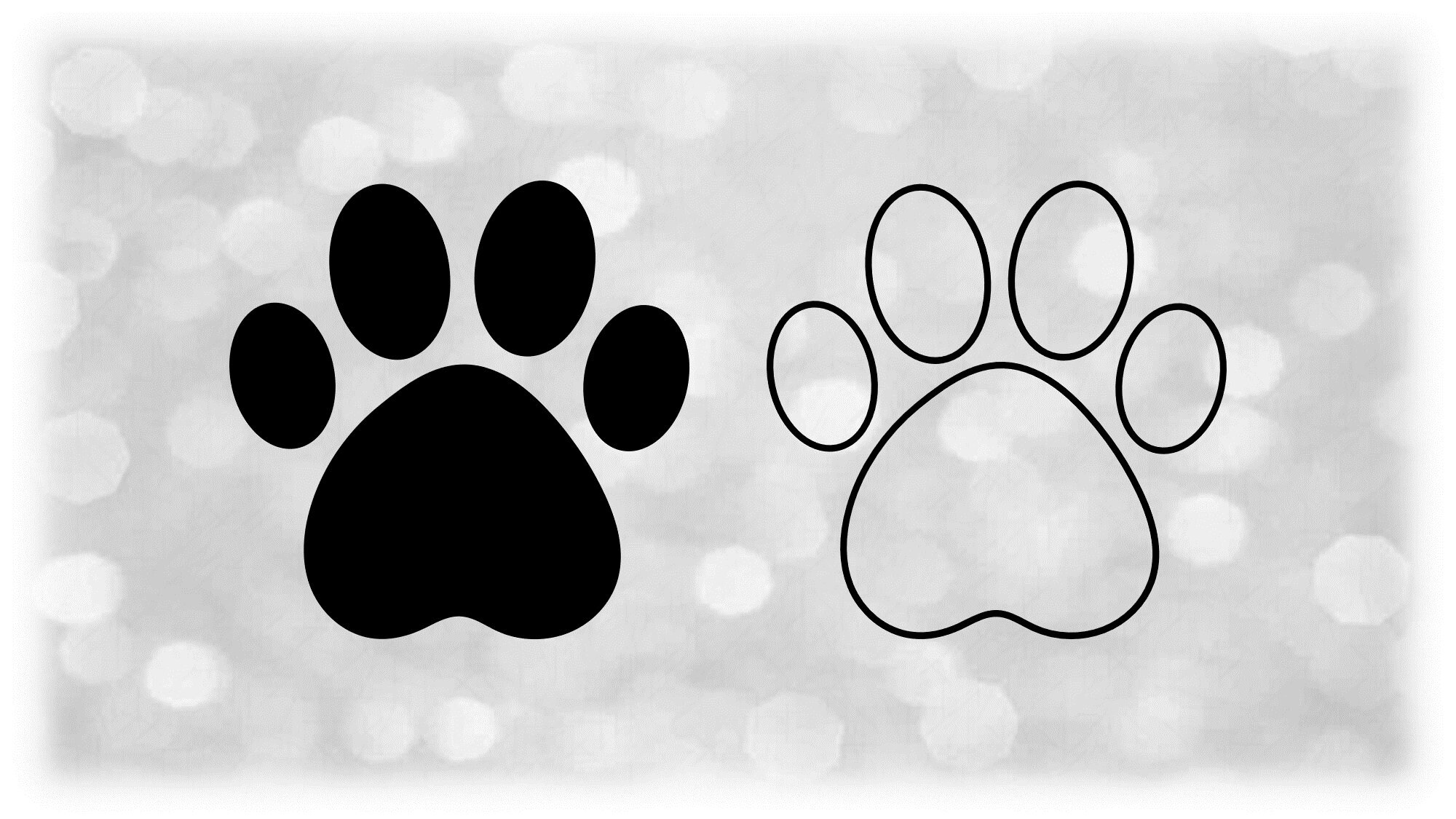 Tiere und Natur Clipart Grund Hund oder Welpen Pfote Druck in Etsy