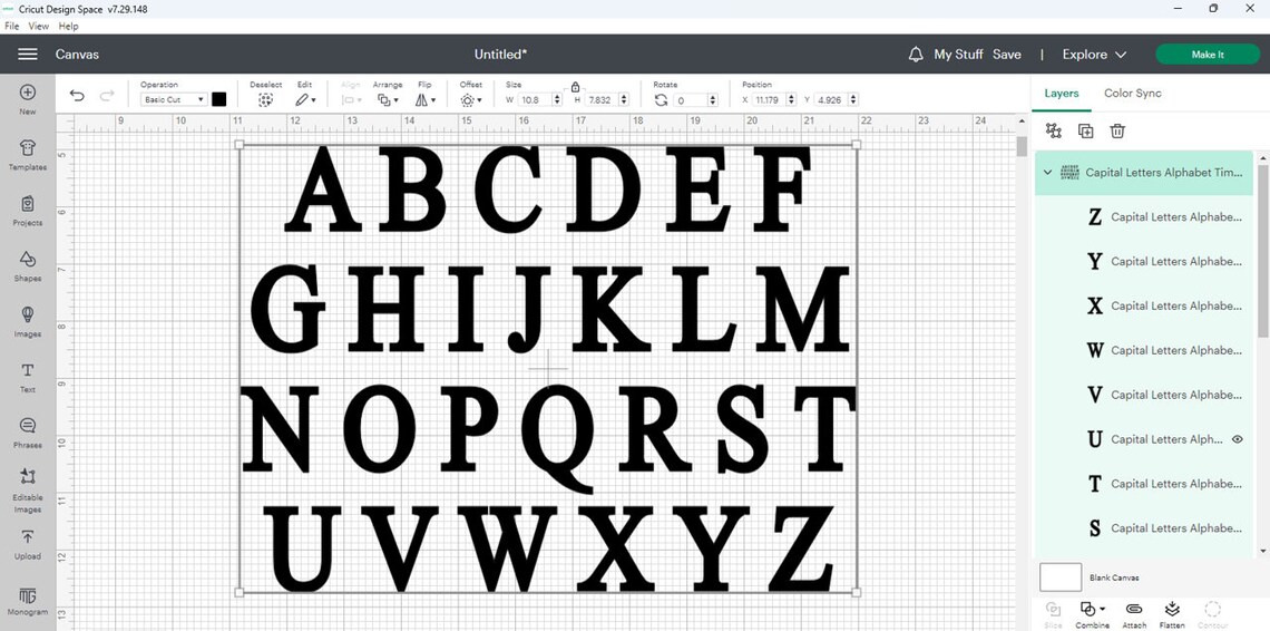 Word Clipart: Black Solid Roman Serif Alphabet Letter Templates Grouped ...