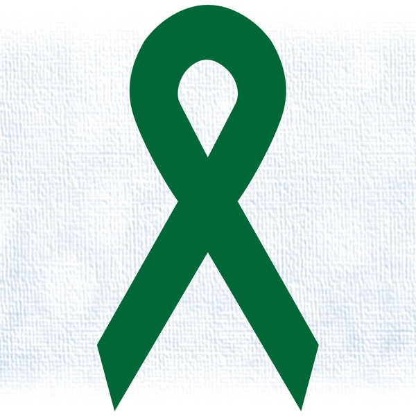 Clipart for Causes: Green Awareness Ribbon - Major Depression, Bipolar Disorder, Cerebral Palsy, Recycle, More - Digital Download svg & png