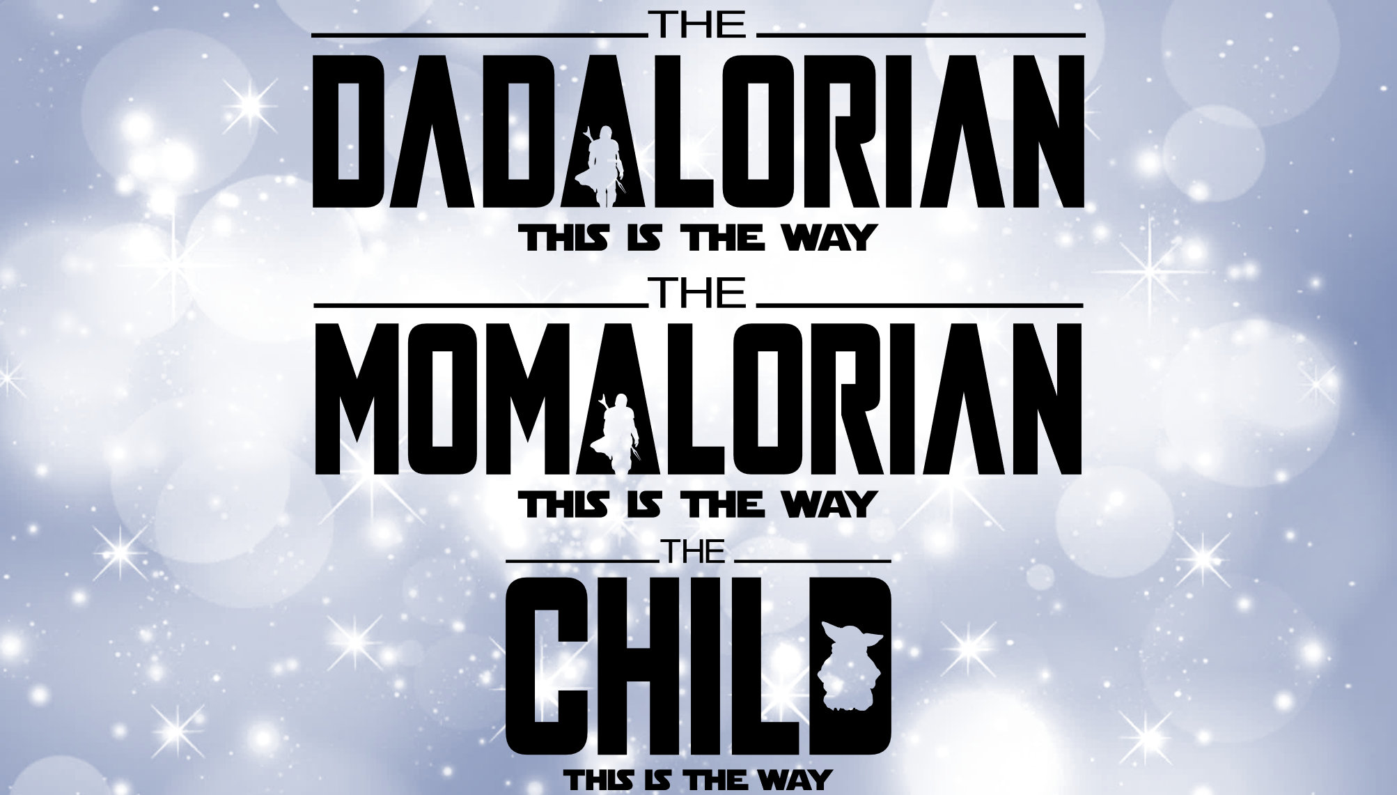 Family Clipart Value Pack Bundle: "Dadalorian, Momalorian, Child…
