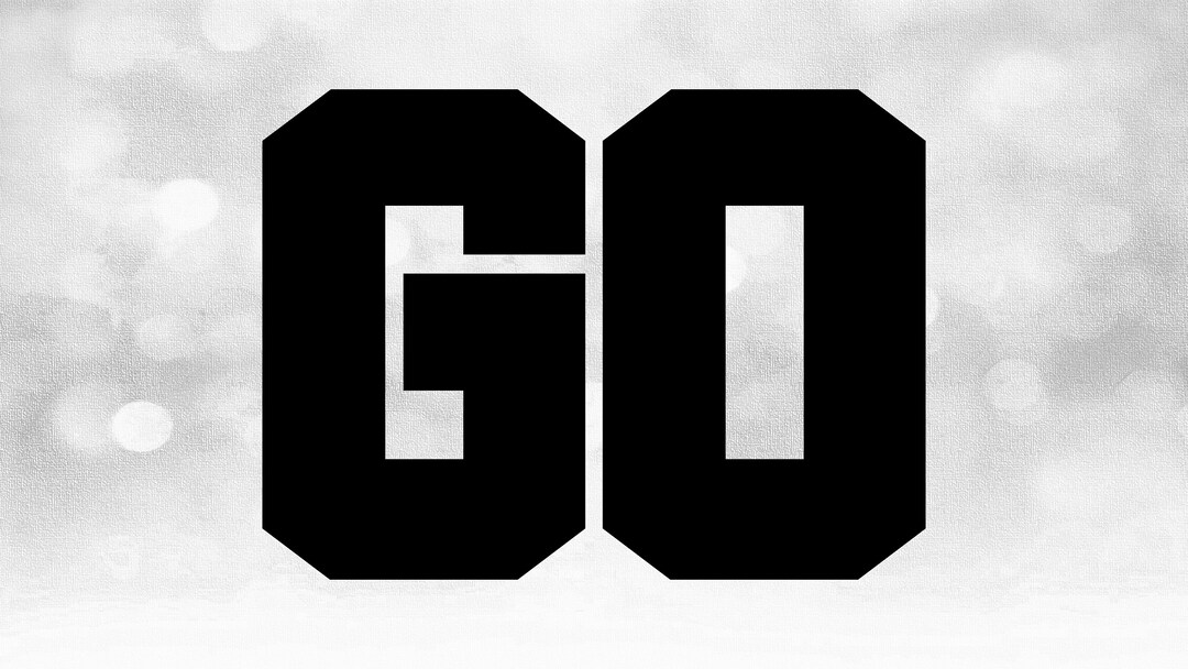 Sports Clipart: Black Bold Block Collegiate Letters Spelling the Word ...