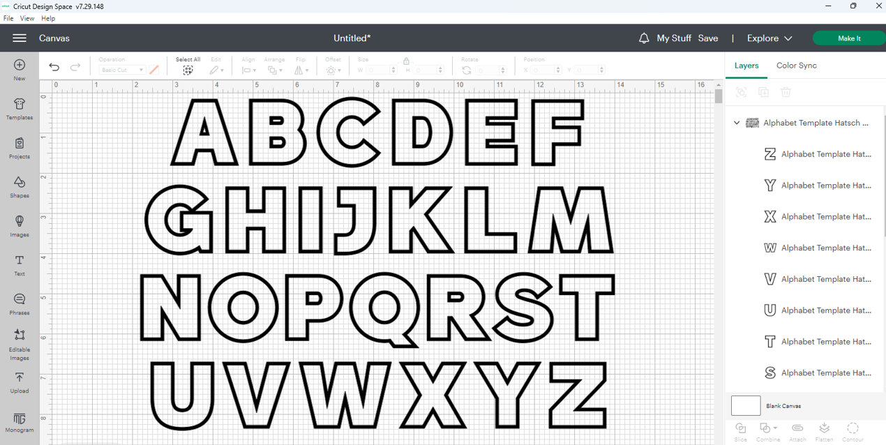Presentation Outline Clipart Letters