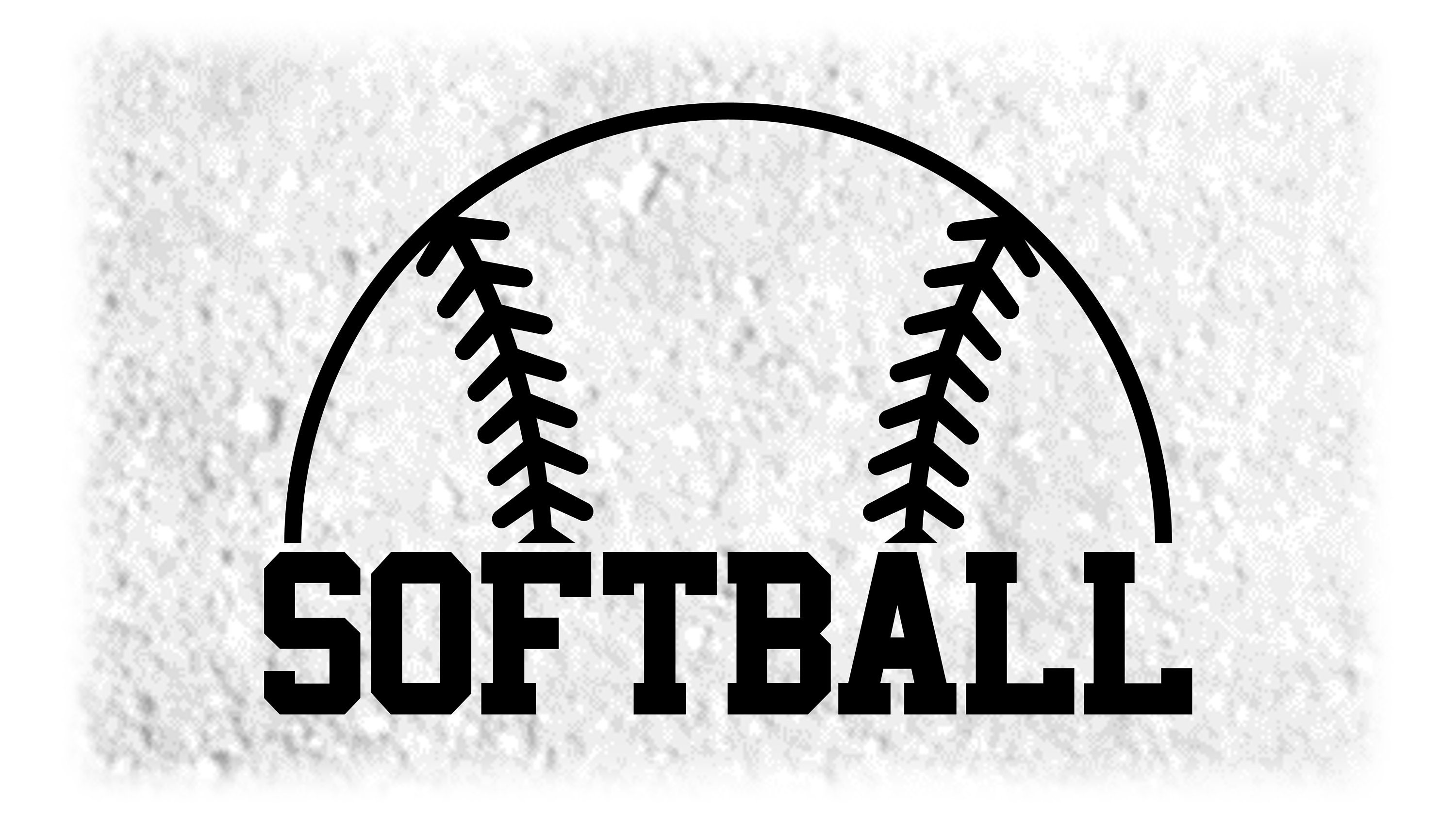 Sports Clipart: Half Softball Silhouette Outline W/ Word | Etsy Australia