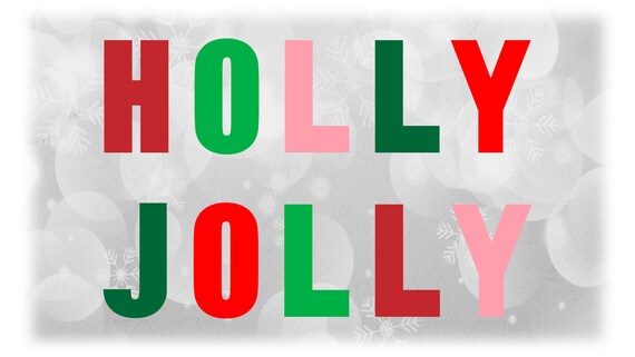 Stickers | Holly Jolly Words | Clear