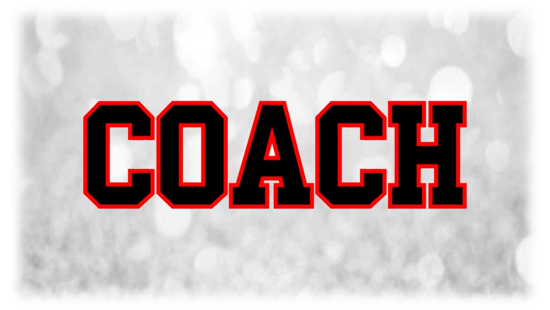 Coach Textblock Sports Clipart: Black Word