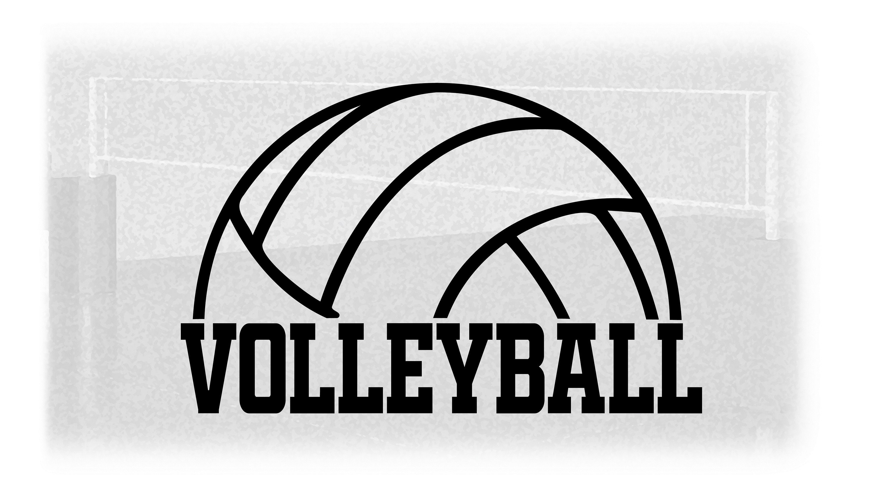 Volleyball Word Clipart Black And White