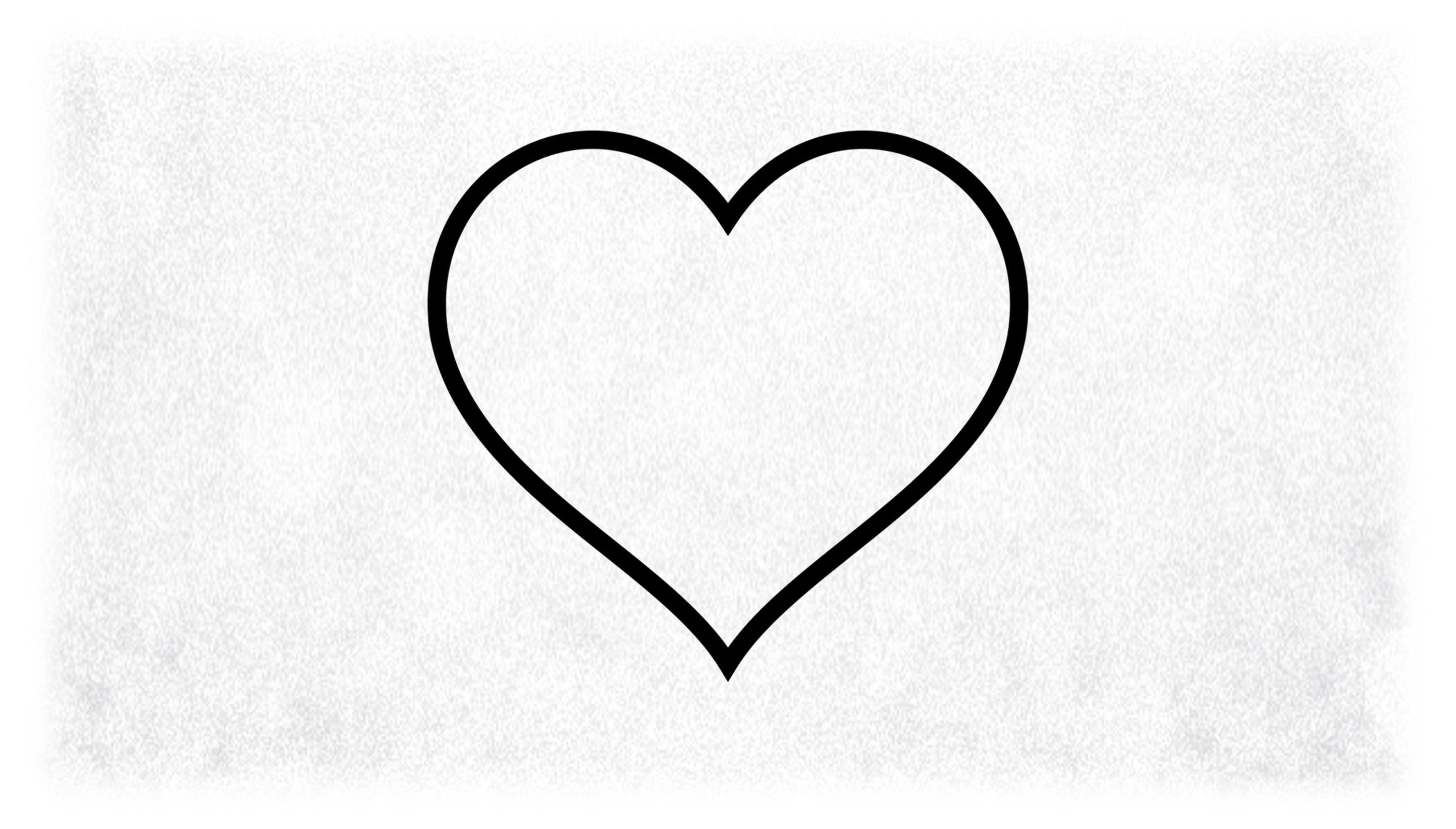 Shape Clipart: Large Black Easy Heart Outline or Border for Love or Valentines - Change Color Yourself  -Digital Download svg png dxf pdf