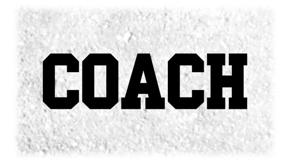 Sports Clipart: Black Word coach in Bold - Etsy Australia