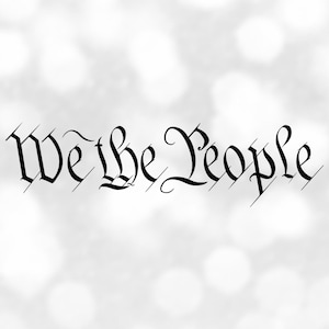 Word Clipart: Black Calligraphy Words of United States Declaration of Independence Preamble We the People - Digital Download svg png dxf pdf