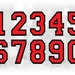 Sports Clipart: Jersey Number Templates Grouped on ONE Single Sheet Red ...
