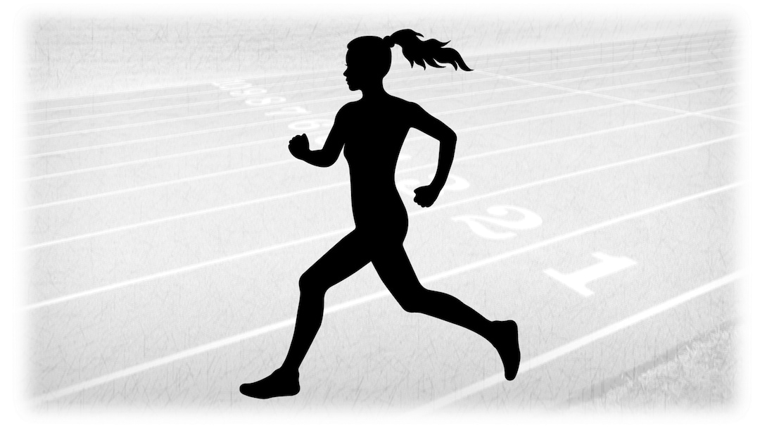 Sports Clipart: Simple Black Silhouette of Female / Girl / Woman Runner ...