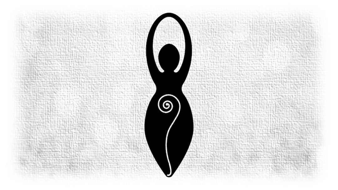 Symbol Clipart Black Fertility Goddess Symbol With Raised Arms and