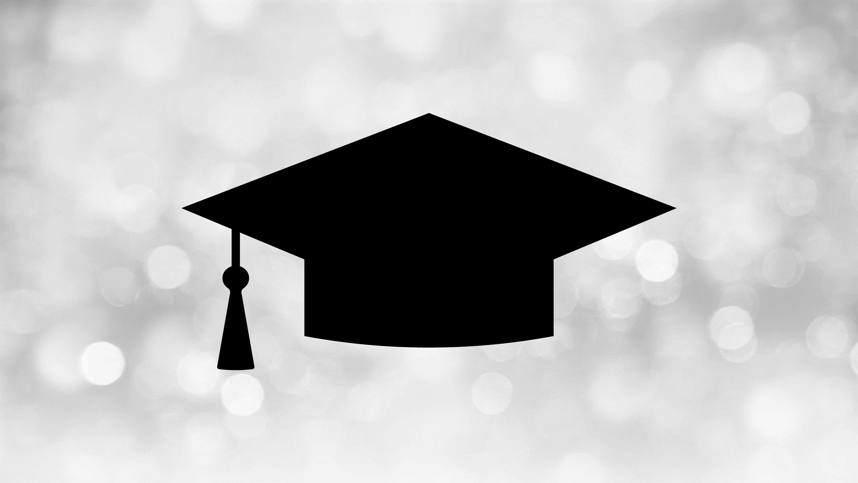 Black and white graduation cap hot sale