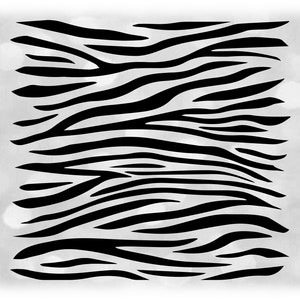 Op de afbeelding: Zwart-wit zebraprint patroon. Het patroon bestaat uit horizontale strepen.