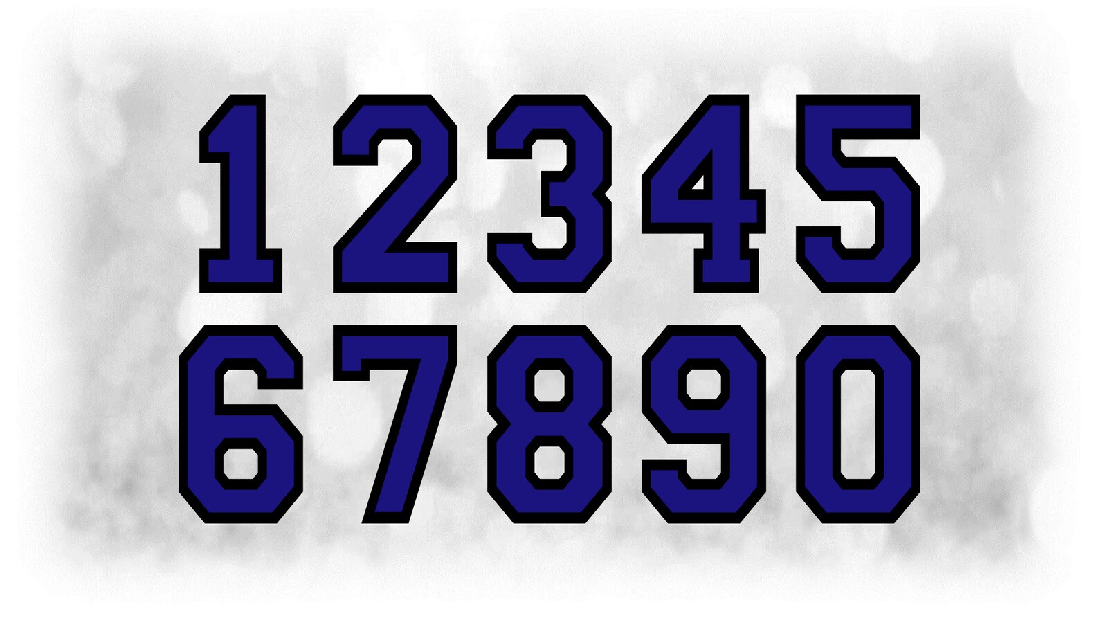 Sports Clipart: Jersey Number Templates Grouped on a Single - Etsy