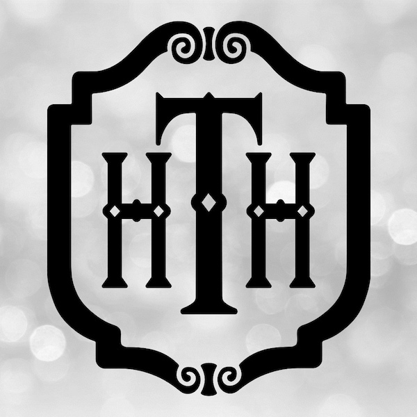 Entertainment Clipart: Hollywood "Tower of Terror" Logo in Black Fancy Letters Inspired by Twilight Zone Ride - Digital Download SVG & PNG