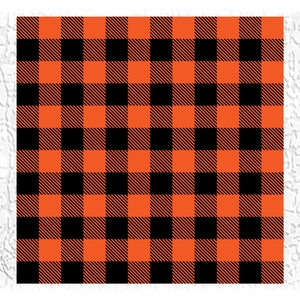 図形クリップアート: 黒 / オレンジのバッファローチェック柄の背景 - 赤の無地に黒のチェック柄のオーバーレイ デジタルダウンロード SVG および PNG