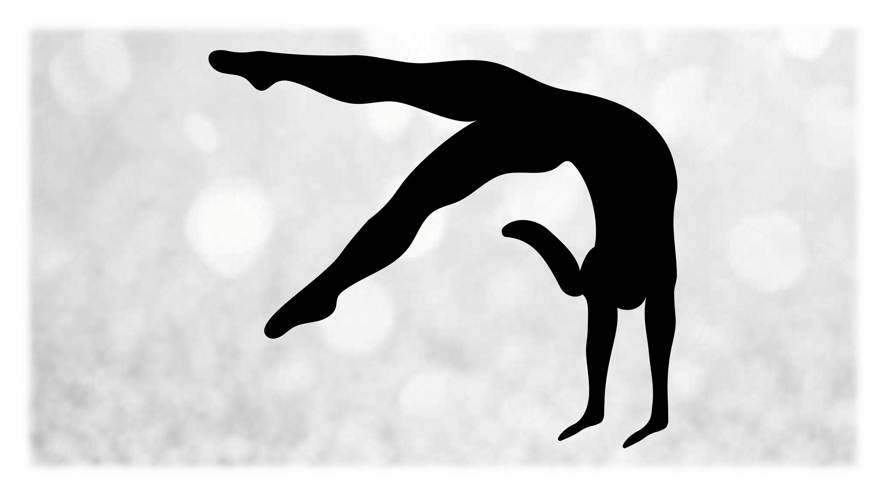 Sports Clipart Black Gymnastics Silhouette in Handspring Etsy