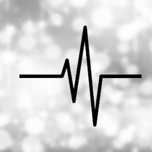 Medizinische Clipart: Single Heartbeat / Elektrokardiogramm / EKG / EKG / Herzfrequenz-Monitor Spike in Fett schwarze Linie - digitaler Download Svg & png