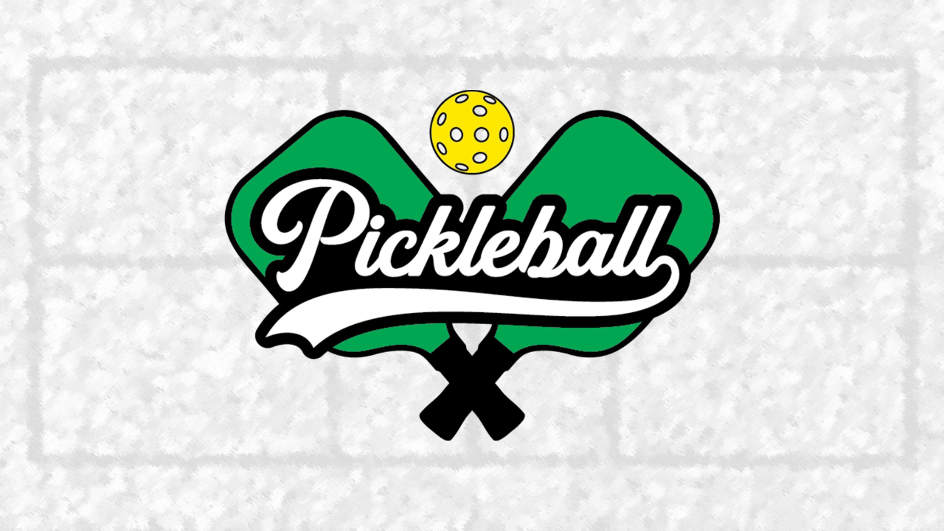Pickleball Cursive Sports Clipart: Script Word Pickleball With Green/black Paddle Ane ...