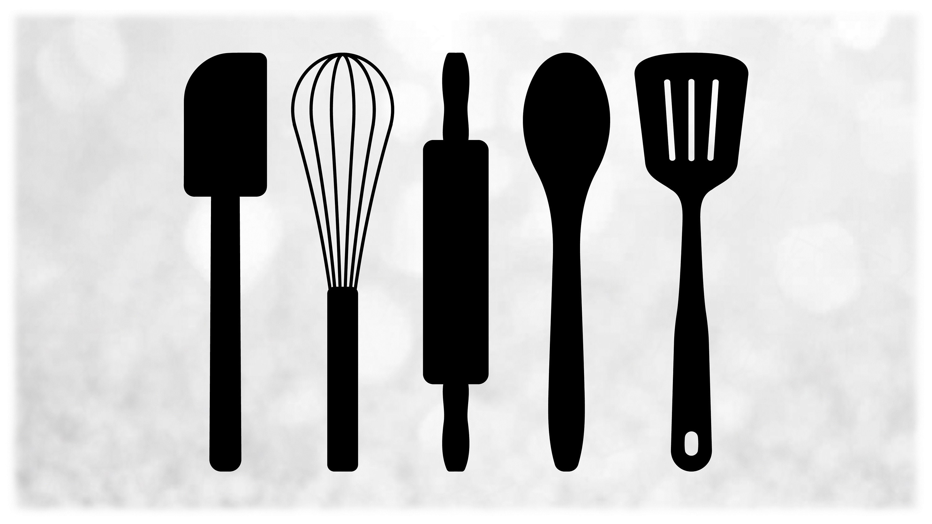 Kitchen utensils for cooking.' Sticker