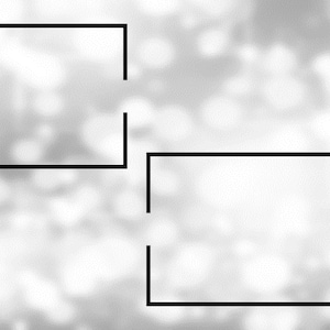 May include: A black and white image with three rectangular frames. The frames are empty and appear to be on a white background.