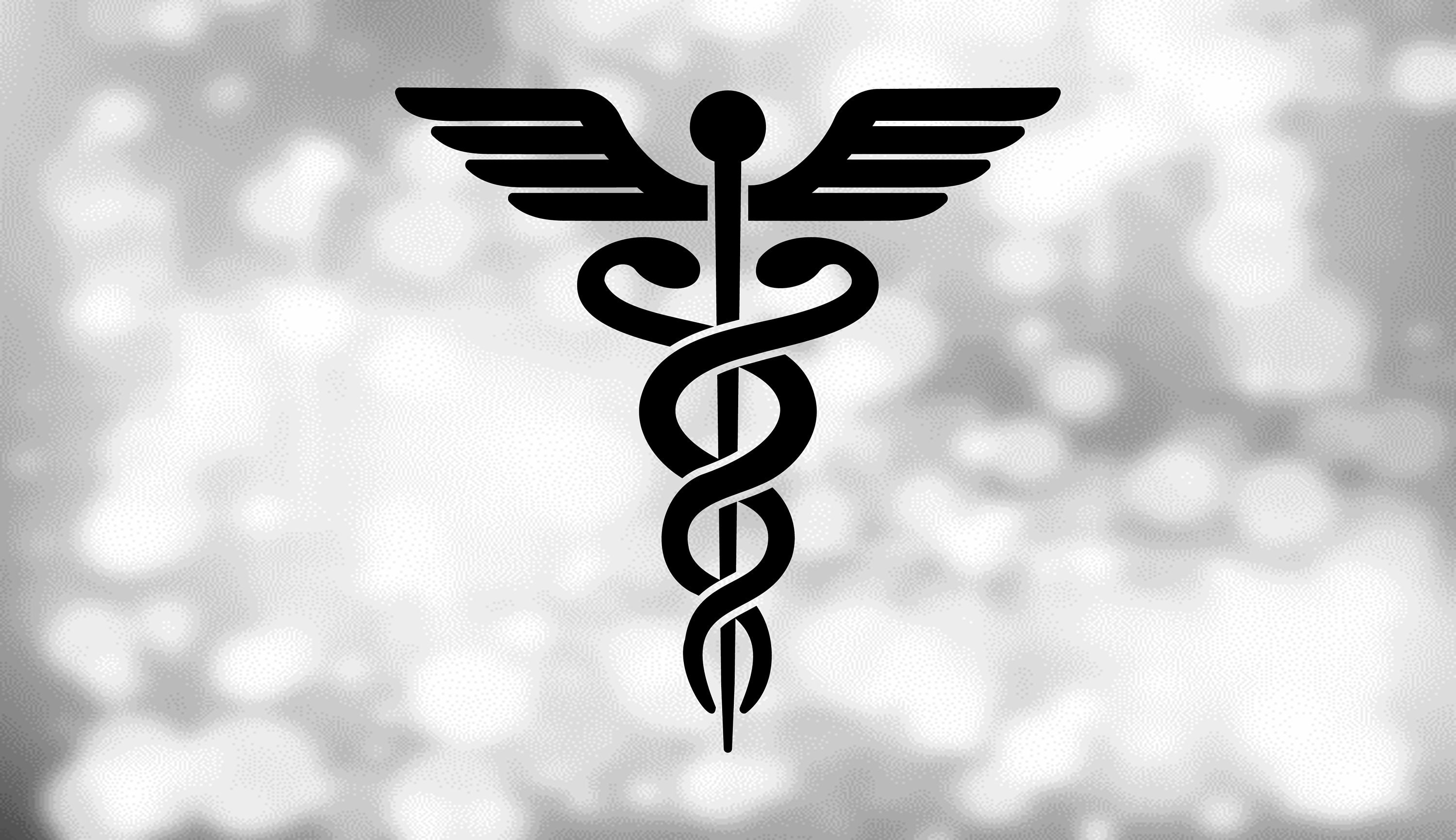 Medical Clipart: Black Medical Caduceus Symbol Silhouette for Medicine ...