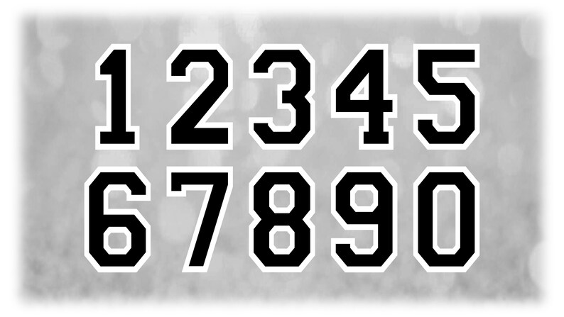 Sports Clipart: Jersey Number Templates Grouped on ONE Single - Etsy