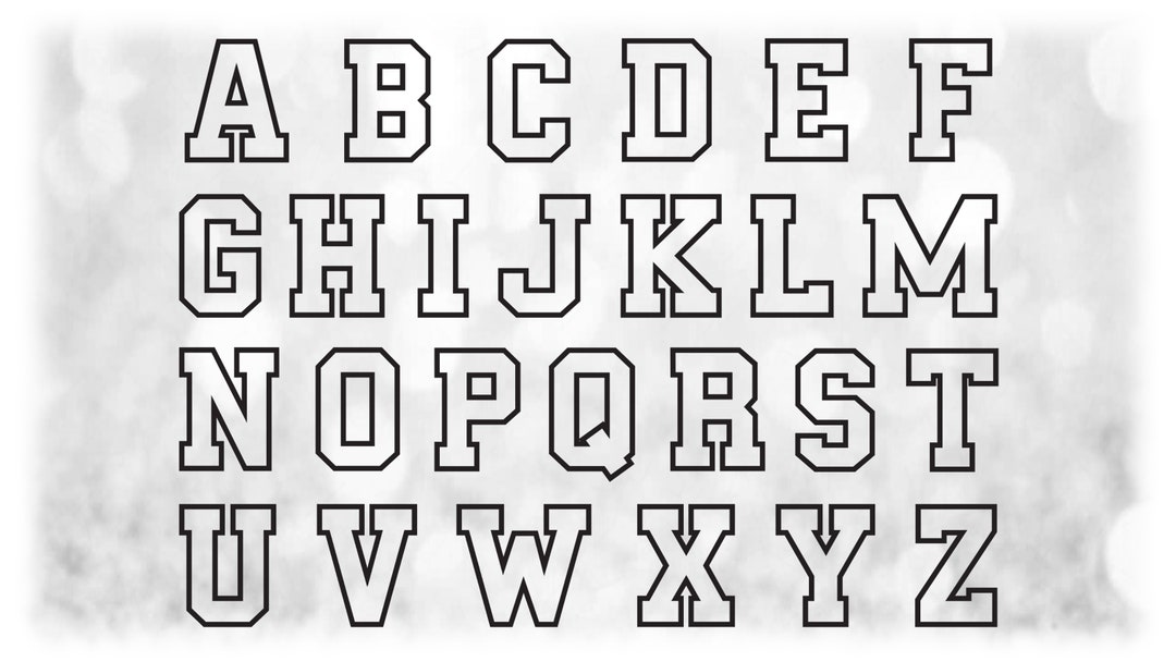 Sports Clipart: Alphabet Letter Templates Grouped on ONE Single Sheet ...