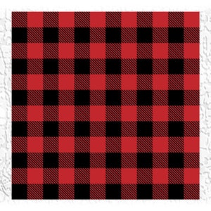 図形クリップアート: 黒/赤のバッファローチェック柄の背景 - 赤の無地と黒のチェック柄のオーバーレイ デジタルダウンロード SVG および PNG