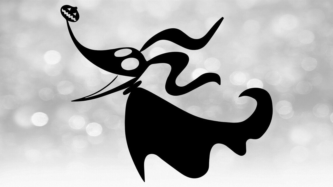 Disney Clipart: Black Zero the Ghost Dog Silhouette with | Etsy