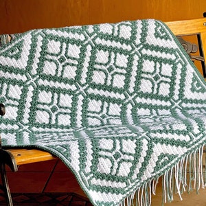 Square Staire Mosaic Crochet Square pattern, Patrón de manta de mosaico, Patrón de ganchillo de mosaico, Cuadrados de manta de ganchillo de mosaico