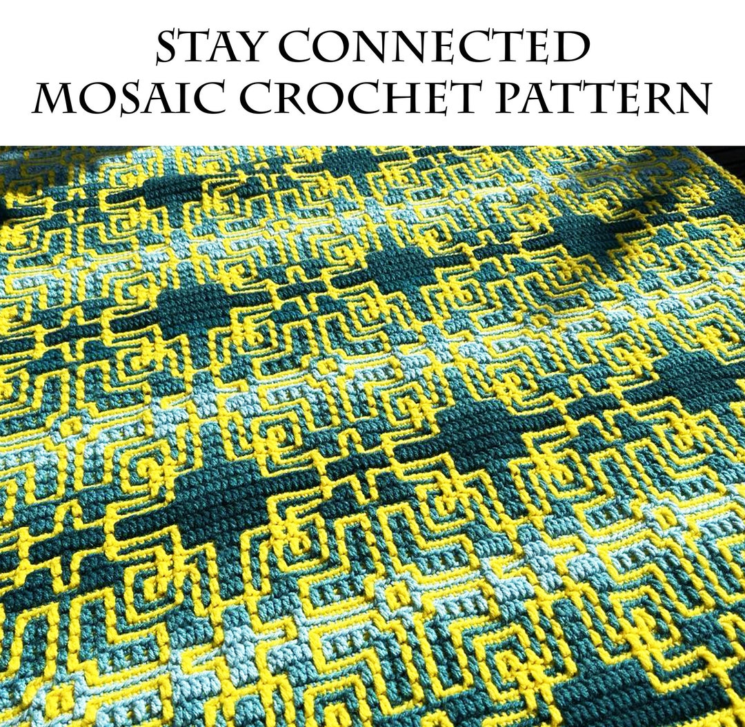 STAY CONNECTED Mosaic Crochet Pattern for Blanket - Etsy Australia