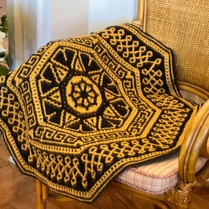 EL VIAJE DE ODISEO Patrón Mandala de Ganchillo, Patrón de Ganchillo Mosaico, Patrón de Manta de Ganchillo