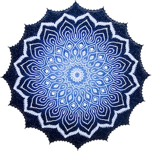 Patrón de mandala de crochet de universo en expansión, patrón de crochet de mosaico
