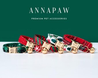 Personalized Christmas Pet Collar Leash Bow,Custom Cat Collar for Christmas Gifts,Perfect Holiday Pet Collar for Family Gifts