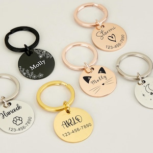 Luxury Dog Name Tag Cat Name Tag,Personalized Pet Tag For Christmas Gifts,Handmade Puppy Tag  Cat Tag For Cat Collar Dog Collar,Custom Tag