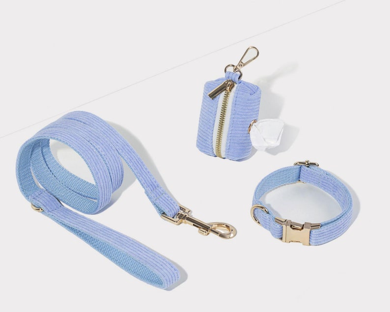 Lilac Corduroy Dog Harness and Lead Set Personalized Dog Etsy